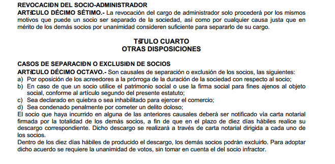 Modelo de minuta de sociedad civil ordinaria